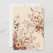 シャンパン秋の収穫期結婚間 招待状 (裏面)