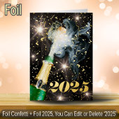 シャンパン紙吹雪ハッピーニューイヤークリスマスパーティー 箔シーズンカード