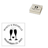 シャンパン結婚お祝いズ/アニバーサリーカスタムズ ラバースタンプ (押印)