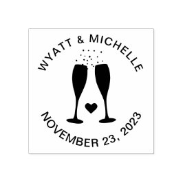 シャンパン結婚お祝いズ/アニバーサリーカスタムズ ラバースタンプ