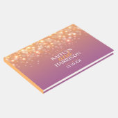 シャンパン結婚のバ感謝していブリのオレンジ色 ゲストブック (コーナー)