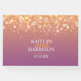 シャンパン結婚のバ感謝していブリのオレンジ色 ゲストブック