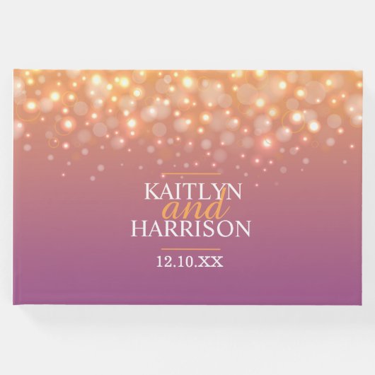 シャンパン結婚のバ感謝していブリのオレンジ色 ゲストブック (正面)