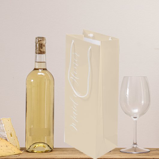 シャンパン結婚のメイド・オブ・オーナー（花嫁付き添い人）定型化スクリプト ワインギフトバッグ