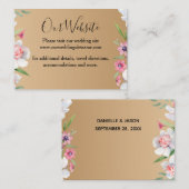 シャンパン結婚の白い水仙 エンクロージャーカード (正面/裏面)