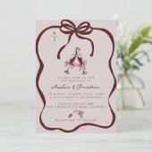 シャンパン結婚式招待状 招待状 (スタンド正面)