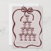 シャンパン結婚式招待状 招待状 (裏面)