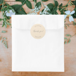 シャンパン結婚様式化お礼 ラウンドシール