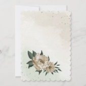 シャンパン花の緑のシーティングチャートカード 招待状 (裏面)