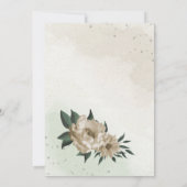 シャンパン花の緑の植物性座席表 招待状 (裏面)