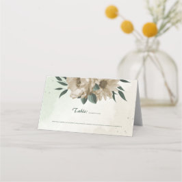 シャンパン花の緑の結婚植物学 プレイスカード