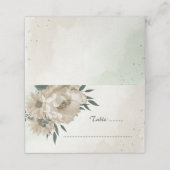 シャンパン花の緑の結婚植物学 プレイスカード (外部開封)