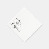 シャンパン誕生日ボウ スタンダードカクテルナプキン (角)