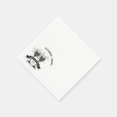 シャンパン誕生日ボウ スタンダードカクテルナプキン (角)