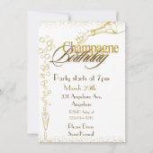 シャンパン誕生日 招待状 (裏面)