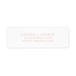 シャンパン赤面ピンクアンドホワイト差出人住所 ラベル