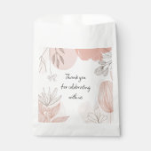 シャンパン赤面ピンク – 手書きフローラ優先バッグ フェイバーバッグ (正面)