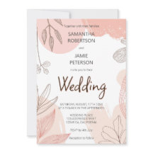 シャンパン赤面ピンク – 手書きフローラ結婚ズ