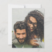 シャンパン赤面フォト結婚式招待状QRコード (裏面)