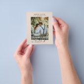 シャンパン赤面フォト結婚式招待状QRコード チラシ (手)