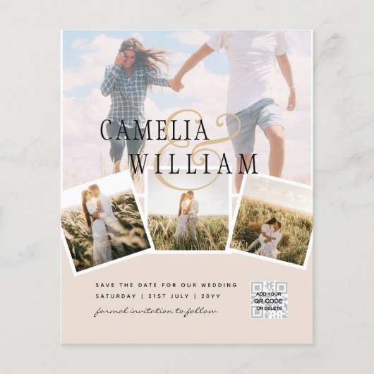 シャンパン赤面PHOTO日付を保存QRcodeウェブサイト チラシ (正面)