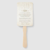 シャンパン金ゴールドおとぎ話クラウンサンキューキープサケ ハンドファン (裏面)