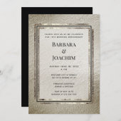 シャンパン金ゴールドきらめくパーティー 招待状 (正面/裏面)