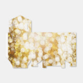 シャンパン金ゴールドきらめくライトパーティーの好意ボックス フェイバーボックス (折り畳みなし)