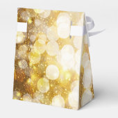 シャンパン金ゴールドきらめくライトパーティーの好意ボックス フェイバーボックス (裏面サイド)