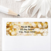 シャンパン金ゴールドきらめくライト住所 シール (インサイチュ)