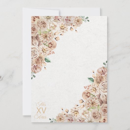 シャンパン金ゴールドウエスタンシャーロブーツキンセアニェラ 招待状 (裏面)