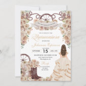 シャンパン金ゴールドウエスタンチャロキンセアニェラ 招待状 (正面)