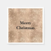 シャンパン金ゴールドグラムスパークルグリッツ スタンダードカクテルナプキン (正面)