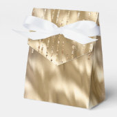 シャンパン金ゴールドグラムスパークルストリングズ結婚ズ フェイバーボックス (正面サイド)