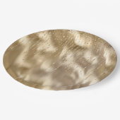 シャンパン金ゴールドグラムスパークルストリングズ結婚ズ ペーパープレート (アングル)
