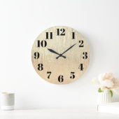 シャンパン金ゴールドグラムテクスチャ ラージ壁時計 (ホーム)