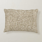シャンパン金ゴールドグリジーグリッター アクセントクッション (裏面)