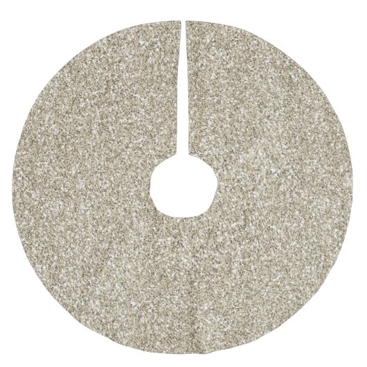 シャンパン金ゴールドグリジーグリッター ブラッシュドポリエステルツリースカート (正面)