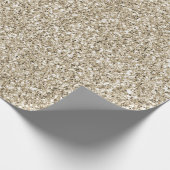 シャンパン金ゴールドグリジーグリッター ラッピングペーパー (角)