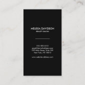 シャンパン金ゴールドグリッターとグラマーアポイントメント 予約カード (裏面)