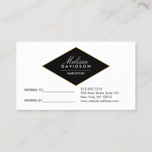 シャンパン金ゴールドグリッターとグラマー紹介カード 紹介カード (裏面)