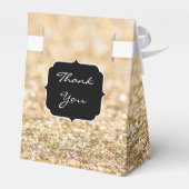 シャンパン金ゴールドグリッタースパークルズスウィート16 フェイバーボックス (裏面サイド)