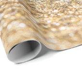 シャンパン金ゴールドグリッタースパークルズスウィート16 ラッピングペーパー (ロールコーナー)