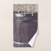 シャンパン金ゴールドグリッタードリッ素朴クグラムシック バスタオルセット (ハンドタオル)