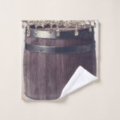 シャンパン金ゴールドグリッタードリッ素朴クグラムシック バスタオルセット (ウォッシュタオル)