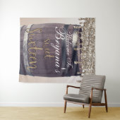 シャンパン金ゴールドグリッタードリッ素朴プグラムスウィート16 タペストリー (インサイチュ(横))