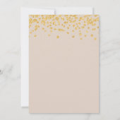 シャンパン金ゴールドグリッター紙吹雪サプライズスウィート16 招待状 (裏面)