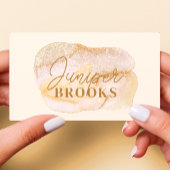 シャンパン金ゴールドソーシャルメディアQRコードグリッター 名刺