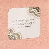 シャンパン金ゴールドタングリッターアゲテゲイデビジネス スクエアシール