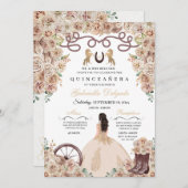 シャンパン金ゴールドチャロプリンセスキンセアニェラ 招待状 (正面/裏面)